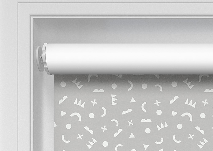 Eighties Shapes, Wolf Grey - Twist&Fit Roller Blind - Image 10